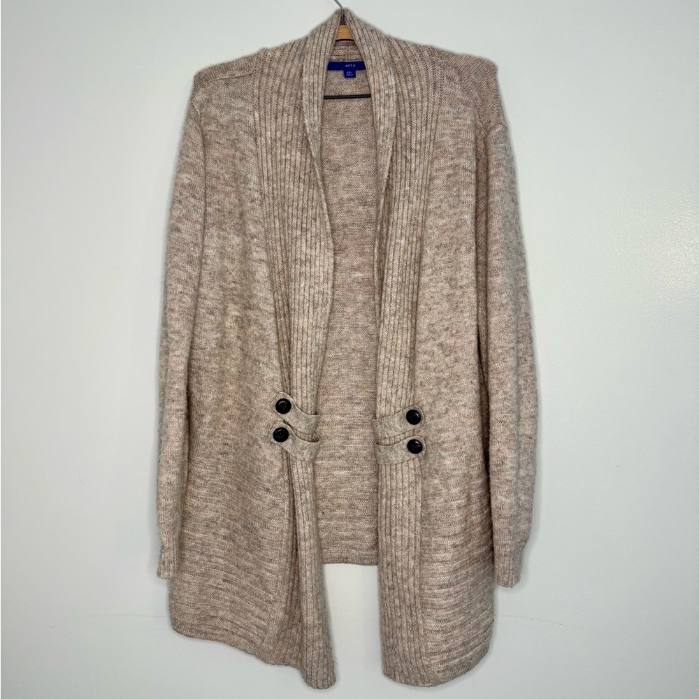 Apt. 9 Women's Beige Cardigan Sweater